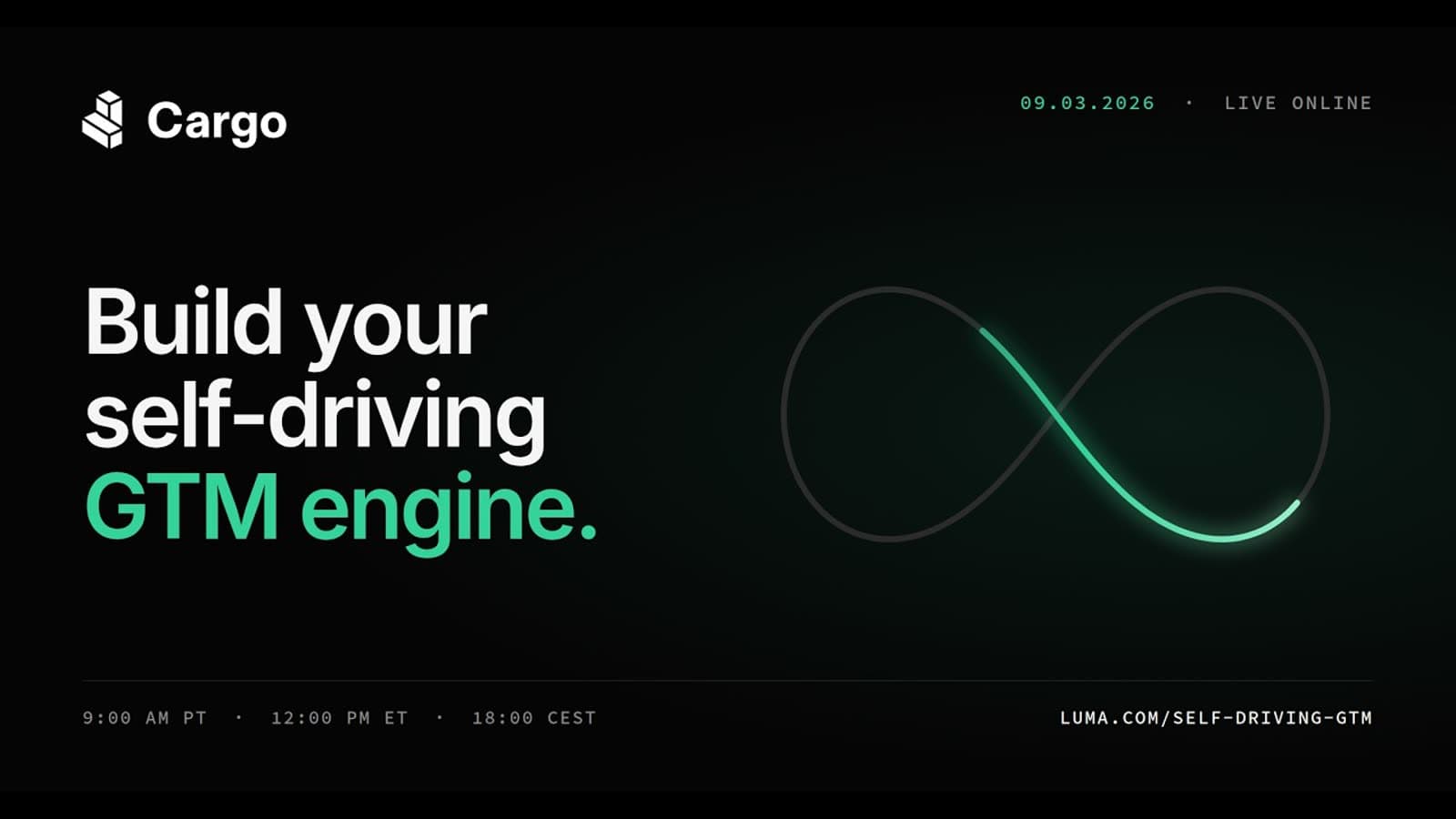 Build your self-driving GTM engine, live online on 3 September 2026